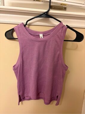 lululemon athletica Lavender Perforated Racerback Tank